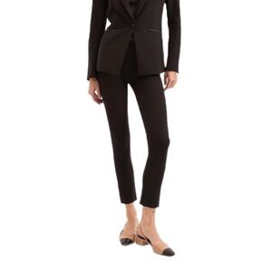 Veronica Beard Scuba Slim-Fit Pant Black High-Rise Cropped Pant Size 12